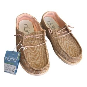 Hey Dude Girls Wendy Woven Zebra Terra Stripe Slip On Shoes Size K13